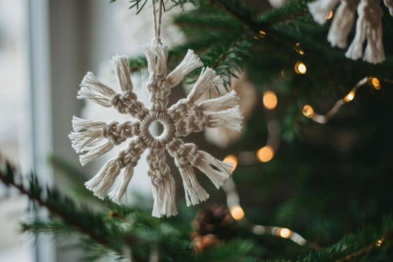Macrame Snowflake Ornament