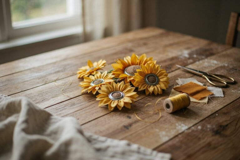 Canning Ring Rag Sunflowers